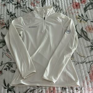 Mammut women’s small white quarter zip stretchy sweatshirt